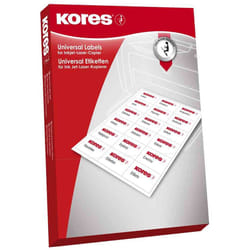 Kores L4816 étiquette non-adhésive 6400 pièce(s) Blanc Rectangle