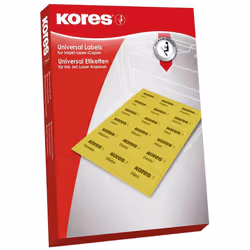 Kores L210297GE, Jaune, Universel, Rectangle, A4, Jet d'encre, 21 cm