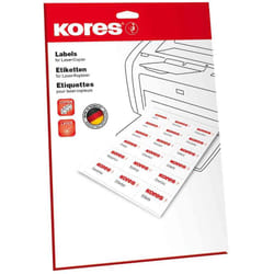 Kores L210297.25 étiquette non-adhésive 25 pièce(s) Blanc Rectangle