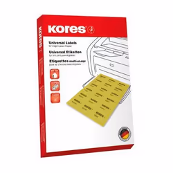 Kores L19061.252, Jaune, Universel, Rectangle, A4, Allemagne, Laser/a jet d'encre