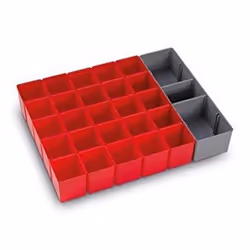 L-BOXX 6000010085, Ensemble de boîte d'inserts, Gris, Rouge, Plastique, L-BOXX 72