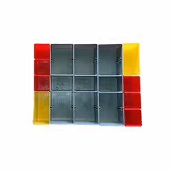 L-BOXX 6000010089, Ensemble de boîte d'inserts, Gris, Rouge, Jaune, Plastique, L-BOXX 72
