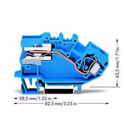 Wago 784-613 bornier 1P Bleu