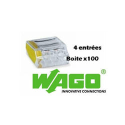 Wago - 100 4 entrées, borne de connexion automatique tranparente
