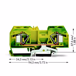 Wago 283-907 bornier Vert, Jaune
