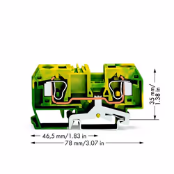 Wago 284-907 bornier Vert, Jaune