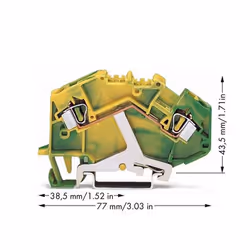 Wago 781-607 bornier Vert, Jaune