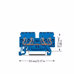Wago 870-834 bornier Bleu