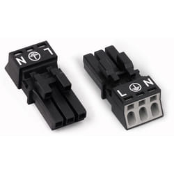 Wago 890-203 connecteur de fils Noir