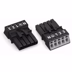Wago 890-205, Noir, 400 V, 13 A, RoHS, 6,025 g, 23,6 mm