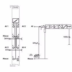 Wago 753-455 Module fieldbus Module d’entrée analogique