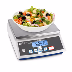 KERN & SOHN Tischwaage LCD 3 kg Acier inoxydable, Blanc - Vue supplémentaire 3