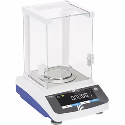 Balance analytique ADS, plage de pesée max. 1200 g, lisibilité 0,01 g, plateau de pesée Ø 90 mm. Produit livré = monté. Porté ...