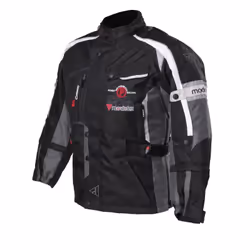 Modeka El Chango Veste textile de moto pour enfants, noir-gris, taille 2XS 128 pour Des gamins