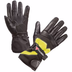 Modeka Freeze Evo Gants de moto imperméables, noir-jaune, taille L pour Hommes