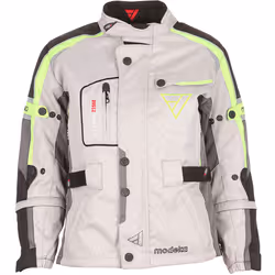 Modeka El Chango Veste textile de moto pour enfants, gris, taille 3XL 58 60 pour Des gamins
