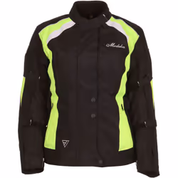 Modeka Janika Veste textile de moto pour dames, noir-jaune, taille 36 pour Femmes