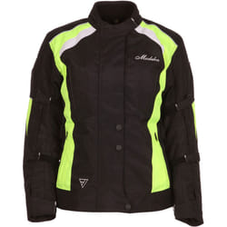 Modeka Janika Veste textile de moto pour dames, noir-jaune, taille 44 pour Femmes