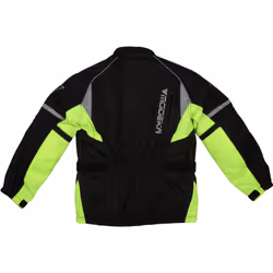Modeka Tourex II Veste textile de moto pour enfants, noir-jaune, taille XS 140 pour Des gamins