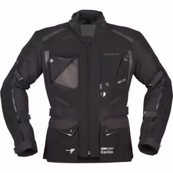 Modeka Talismen Veste textile de moto, noir, taille M pour Hommes