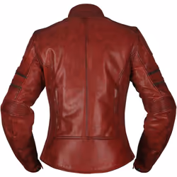 Modeka Iona Veste en cuir de moto dames, rouge, taille 38 pour Femmes