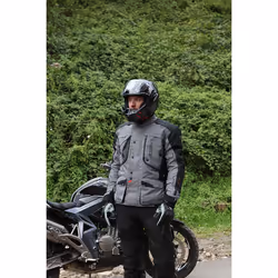Modeka Aeris Veste Textile moto, noir-gris, taille 3XL pour Hommes