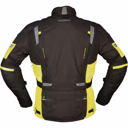 Modeka Aeris Veste Textile moto, noir-jaune, taille XS pour Hommes