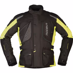 Modeka Aeris Veste Textile moto, noir-jaune, taille 10XL pour Hommes