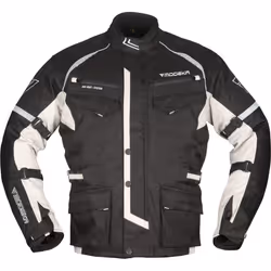 Modeka Tarex Veste textile de moto, noir-gris, taille 2XL pour Hommes
