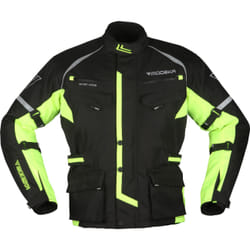 Modeka Tarex Veste textile de moto, noir-jaune, taille S pour Hommes