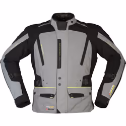 Modeka Viper LT Veste textile de moto, noir-gris, taille S pour Hommes