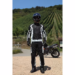 Modeka Khao Air Veste textile de moto, noir-gris, taille L pour Hommes