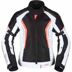 Modeka Khao Air Veste textile de moto dames, noir-gris, taille 34 pour Femmes