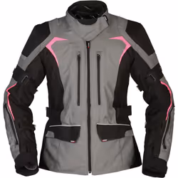 Modeka Elaya Veste textile de moto dames, noir-gris, taille 40 pour Femmes