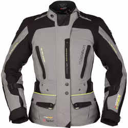 Modeka Viper LT Veste textile de moto dames, noir-gris, taille 36 pour Femmes
