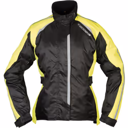 Modeka Viola Dry Veste de pluie pour dames, noir-jaune, taille 46 pour Femmes