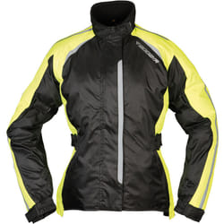 Modeka Viola Dry Veste de pluie pour dames, noir-jaune, taille 48 pour Femmes