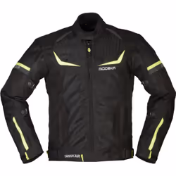 Modeka Yannik Air Veste textile de moto, noir-jaune, taille 3XL pour Hommes