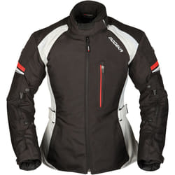 Modeka Violetta Veste textile de moto pour femmes, noir-gris, taille 40
