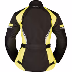 Modeka Violetta Veste textile de moto pour femmes, noir-jaune, taille 38