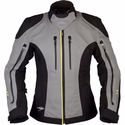 Modeka Takuya Veste textile de moto de dames, noir-gris, taille 42 pour Femmes