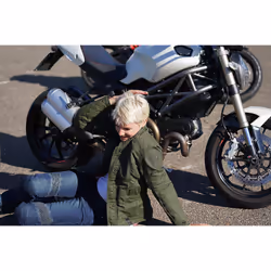 Modeka Thiago Veste textile de moto de dames, vert, taille 36 pour Femmes