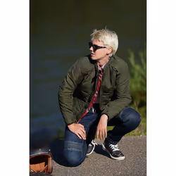 Modeka Thiago Veste textile de moto de dames, vert, taille 36 pour Femmes