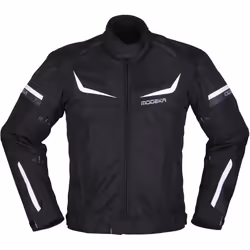 Modeka Yannik Air Veste textile de moto, noir-blanc, taille L pour Hommes
