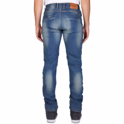Modeka Glenn Slim Pantalon textile de moto, bleu, taille 32 pour Hommes