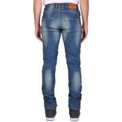 Modeka Glenn Slim Pantalon textile de moto, bleu, taille 34 pour Hommes