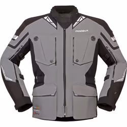 Modeka Panamericana 2 Veste textile de moto, noir-gris, taille S pour Hommes