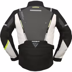 Modeka Trohn Veste textile de moto, gris, taille 2XL pour Hommes
