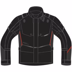 Modeka Trohn Veste textile de moto, noir-gris, taille 4XL pour Hommes