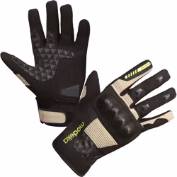 Modeka Fuego Gants de moto dames, noir-beige, taille L pour Femmes